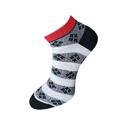 3_Pair Set Unisex Casual Cotton Printed Ankle Length Socks (Multicolor) - Image 3