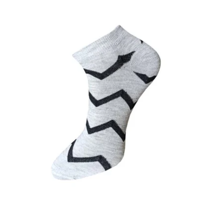 3_Pair Set Unisex Casual Cotton Printed Ankle Length Socks (Multicolor) - Image 3