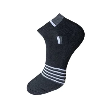 3_Pair Set Unisex Casual Cotton Striped Ankle Length Socks (Multicolor) - Image 2