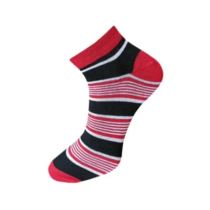 3_Pair Set Unisex Casual Cotton Striped Ankle Length Socks (Multicolor) - Image 3