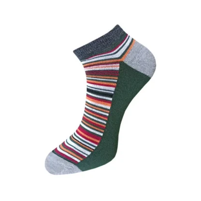 3_Pair Set Unisex Casual Cotton Striped Ankle Length Socks (Multicolor) - Image 4