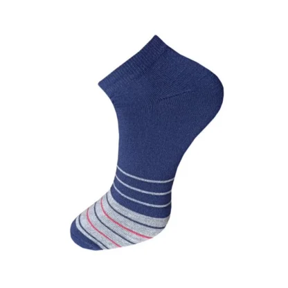 3_Pair Set Unisex Casual Cotton Striped Ankle Length Socks (Multicolor) - Image 4