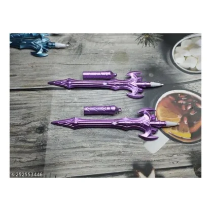 12 PCS_Set Talwar Star Style Sword Novelty  Ball Pen  | Plastic | Stationery | 5+ Years - Image 4