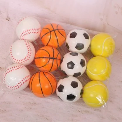 4_Pcs Ball Set Football + Basketball + Baseball + Tennis  | Rubber | Toys | 1+ Years - Image 4