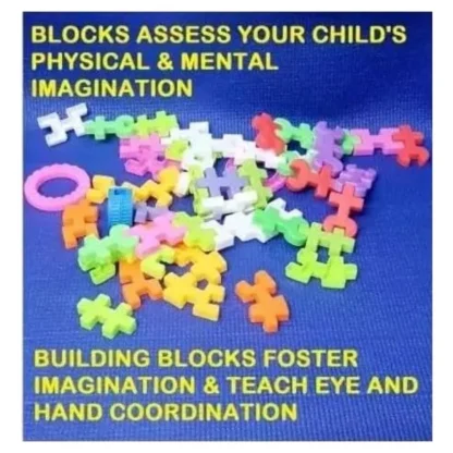 44_Pcs Set Imagination Puzzle Block Set | Plastic | Educational Toys | 3+ Years - Image 3