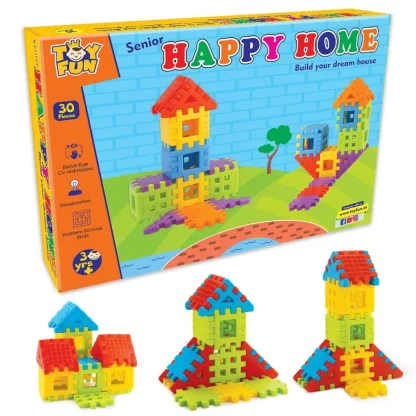 30_Pcs Set Happy Home Build Your Dream House | Plastic | Educational Toys | 3+ Years