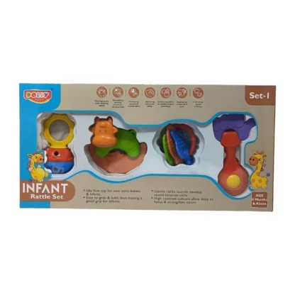 Infant Rattle Set (4 pcs) | ‎Plastic | Toys | 3+ Months - Image 2