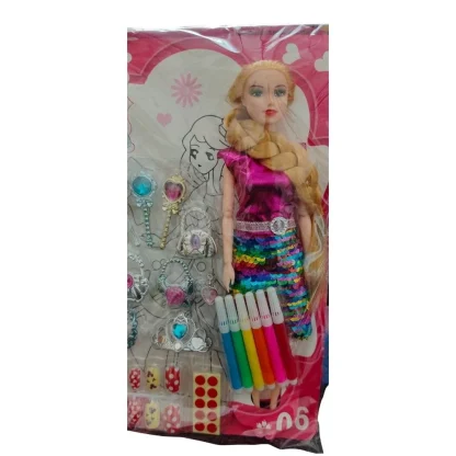 Barbie Doll With Jewellery Set |   Rubber  |   Toys| 1+ Years - Image 4