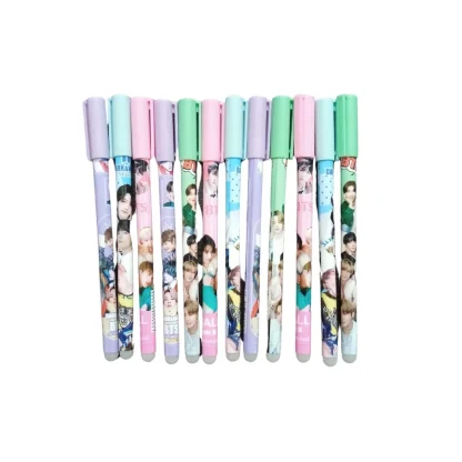 12_Pcs Set BTS Theme Reusable Pencil  | Plastic, Metal | Stationery | 3+ Years - Image 2