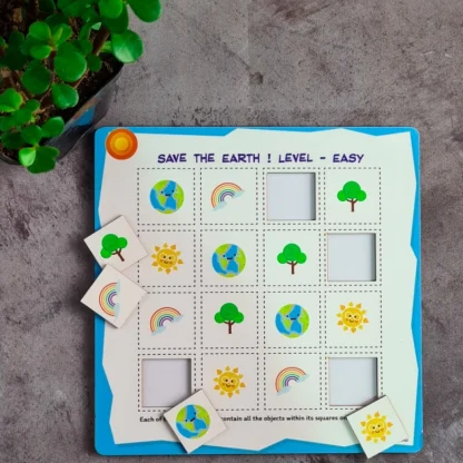 Save the earth - Easy Wooden Puzzle Game Toys (MultiColor) - Image 2