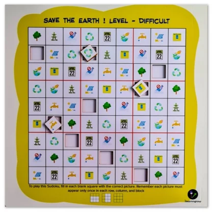 Save the earth - Difficult Wooden Puzzle Game Toys (MultiColor) - Image 3