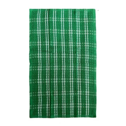 Pack Of_6 Cotton Checkered Kitchen Towel Sets (Green) - Image 4