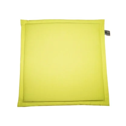 Pack Of_4 Polyester Solid Chairpads (Mustard, Size: 16x16 In) - Image 3