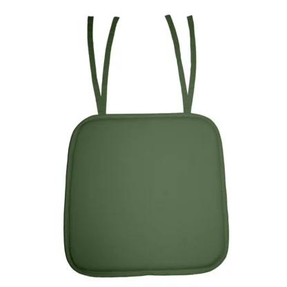 Pack Of_4 Cotton Blended Solid Chairpads (Green, Size: 15x15 In) - Image 2