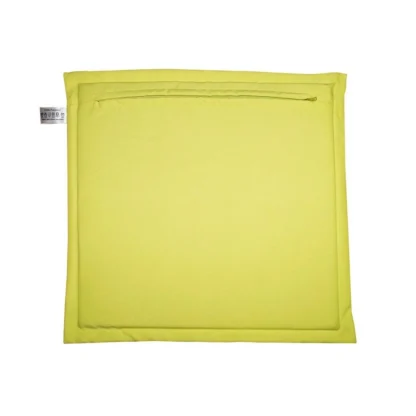 Pack Of_4 Polyester Solid Chairpads (Mustard, Size: 16x16 In) - Image 2