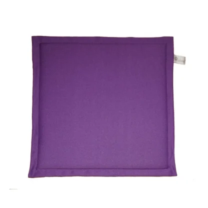 Pack Of_4 Polyester Solid Chairpads (Purple, Size: 16x16 In) - Image 3