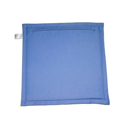 Pack Of_4 Polyester Solid Chairpads (Blue, Size: 16x16 In) - Image 2