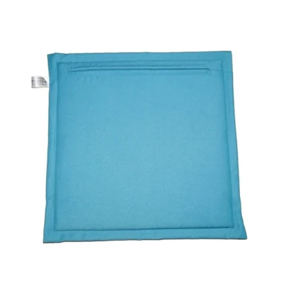 Pack Of_4 Polyester Solid Chairpads (Light Blue, Size: 16x16 In) - Image 2