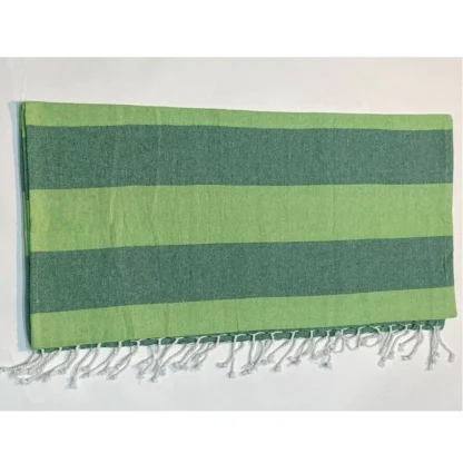 Cotton Striped Bath Towels (Green, Size: 30x59 In) - Image 2