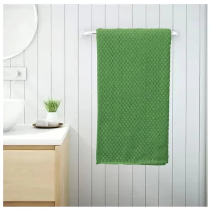 Cotton Popcorn Weave Bath Towels (Green) - Image 2