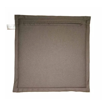 Pack Of_4 Polyester Solid Chairpads (Dark Beige, Size: 16x16 In) - Image 2