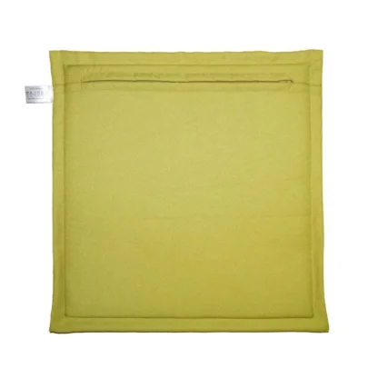 Pack Of_4 Polyester Solid Chairpads (Mustard, Size: 16x16 In) - Image 2