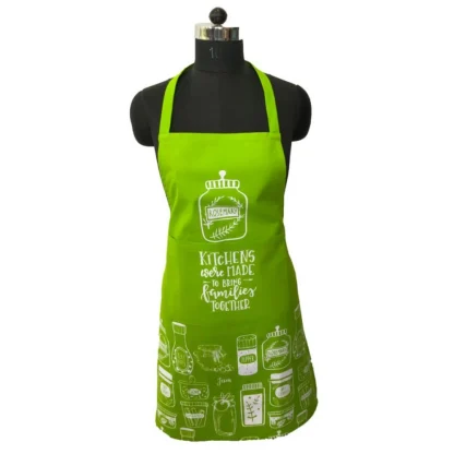 Cotton Printed Aprons (Green, Size: 24x32 In)