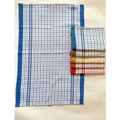 Pack Of_6 Cotton Checkered Kitchen Towel Sets (Multicolor, Size: 18x28 In) - Image 2