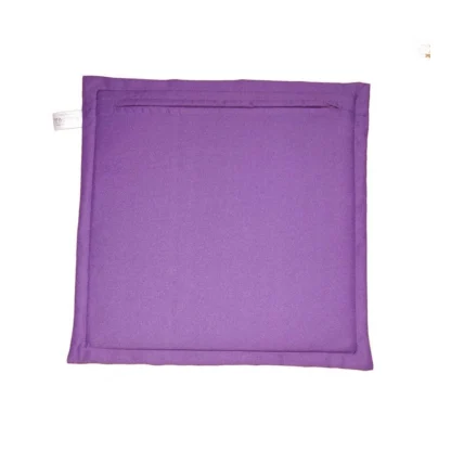 Pack Of_4 Polyester Solid Chairpads (Purple, Size: 16x16 In) - Image 2