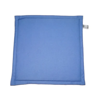 Pack Of_4 Polyester Solid Chairpads (Blue, Size: 16x16 In) - Image 3