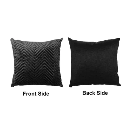 Pack Of_4 Polyester zig zag Car Pillow Sets (Black, Size: 12x12 In) - Image 4