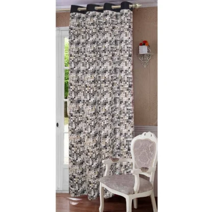 Cotton Printed Curtains (Multicolor, Size: 54x90 In) - Image 3