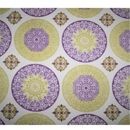 Cotton Printed Curtains (Purple, Size: 54x90 In) - Image 3