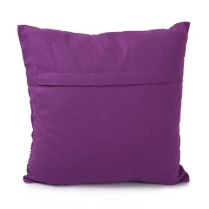 Pack Of_2 Cotton Printed Cushion Cover Sets (Purple, Size: 16x16 In) - Image 2