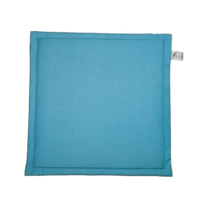 Pack Of_4 Polyester Solid Chairpads (Light Blue, Size: 16x16 In) - Image 3