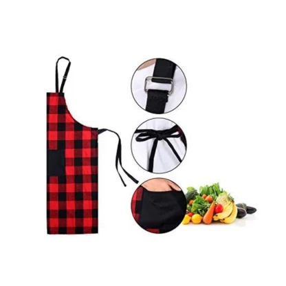 Cotton Printed Aprons (Red, Size: 28x32 In) - Image 2