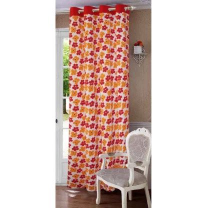 Cotton Printed Curtains (Multicolor, Size: 54x90 In) - Image 3