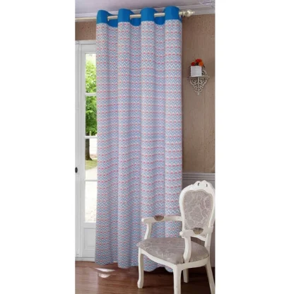 Cotton Printed Curtains (Multicolor, Size: 54x90 In) - Image 3