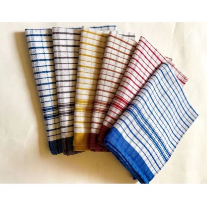 Pack Of_6 Cotton Checkered Kitchen Towel Sets (Multicolor, Size: 18x28 In) - Image 3