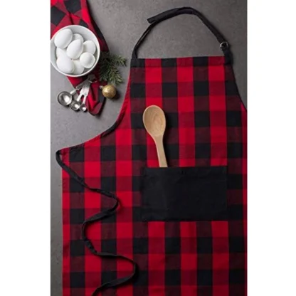 Cotton Printed Aprons (Red, Size: 28x32 In) - Image 4