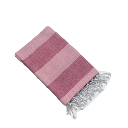 Cotton Striped Bath Towels (Rose, Size: 30x59 In)