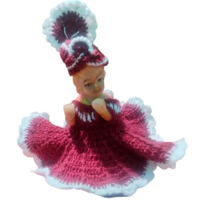 Laddu Gopal Tharad Dress Size: 0 To 6 (Maroon)