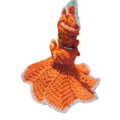 Laddu Gopal Tharad Dress Size: 0 To 6 (Orange) - Image 2