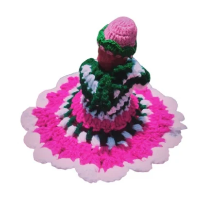 Laddu Gopal Tharad Dress Size: 0 To 6 (Pink-Green) - Image 3