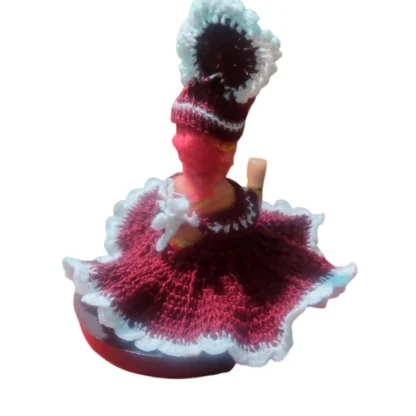 Laddu Gopal Tharad Dress Size: 0 To 6 (Maroon) - Image 2