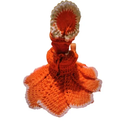 Laddu Gopal Tharad Dress Size: 0 To 6 (Orange) - Image 3