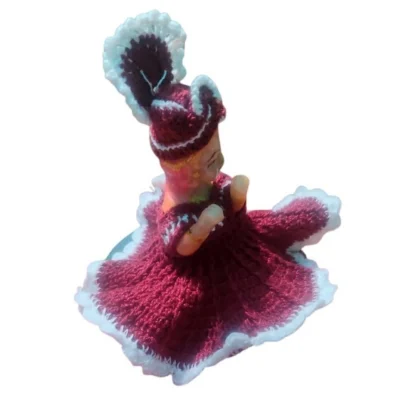 Laddu Gopal Tharad Dress Size: 0 To 6 (Maroon) - Image 3